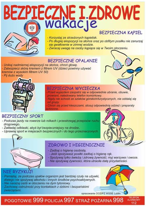 Bezpieczne i zdrowe wakacje 2020