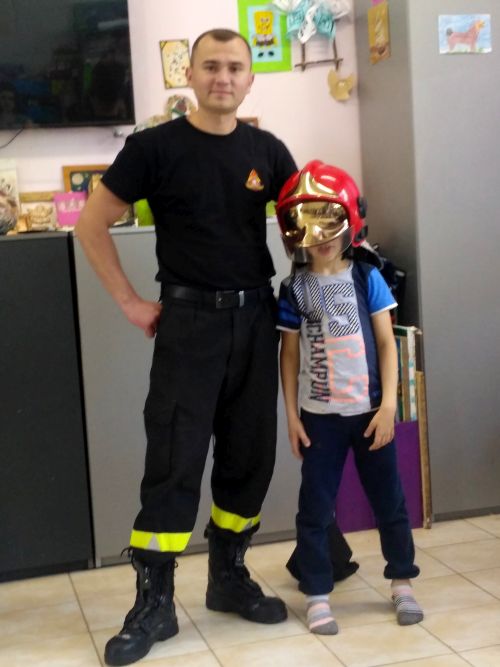 Wizyta strażaków w filii szkoły