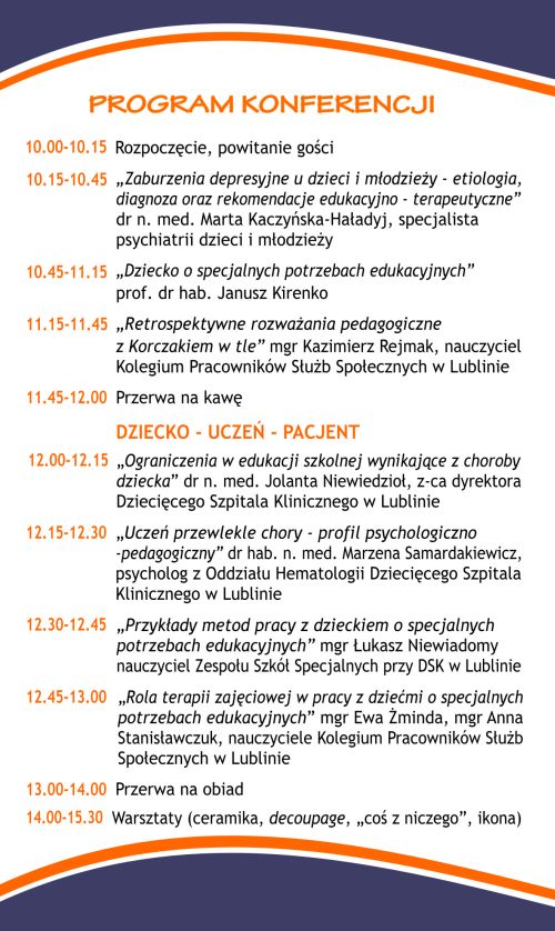 Konferencja „Praca z dziećmi o specjalnych potrzebach edukacyjnych”
